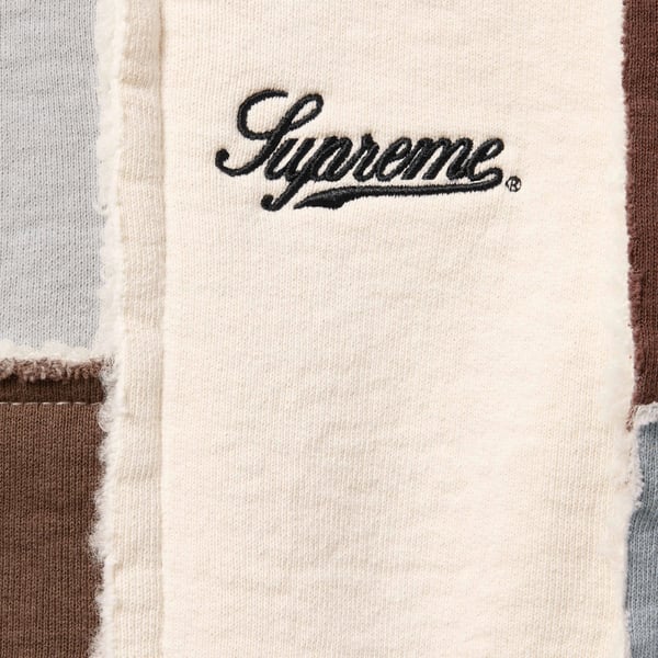 Supreme Faux Shearling Zip Up Hooded Sweatshirt - Natural (front)