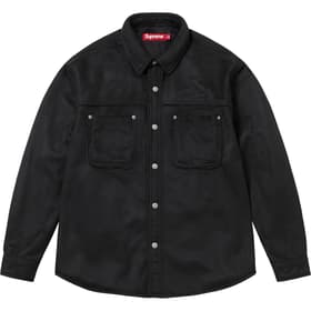 Supreme Faux Suede Snap Shirt Black