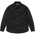 Supreme Faux Suede Snap Shirt - Black (front)