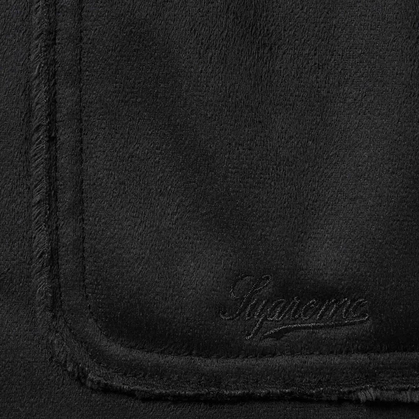 Supreme Faux Suede Snap Shirt - Black (front)