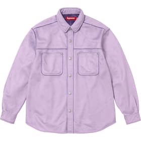 Supreme Faux Suede Snap Shirt Lavender