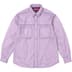Supreme Faux Suede Snap Shirt - Lavender (front)
