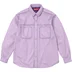 Supreme Faux Suede Snap Shirt - Lavender (front)
