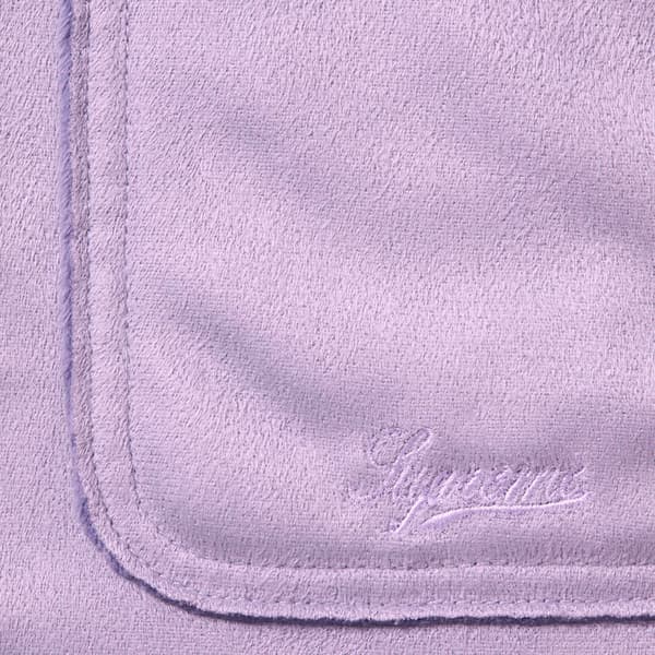 Supreme Faux Suede Snap Shirt - Lavender (front)