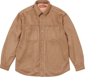 Supreme Faux Suede Snap Shirt Tan
