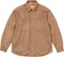 Supreme Faux Suede Snap Shirt - Tan (front)