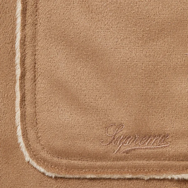 Supreme Faux Suede Snap Shirt - Tan (front)