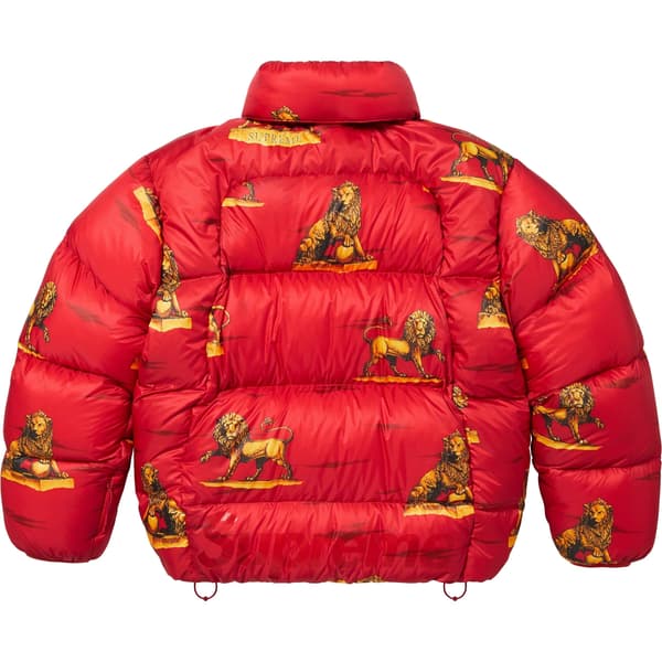 Supreme Featherweight Down Puffer Jacket - Lions (front)