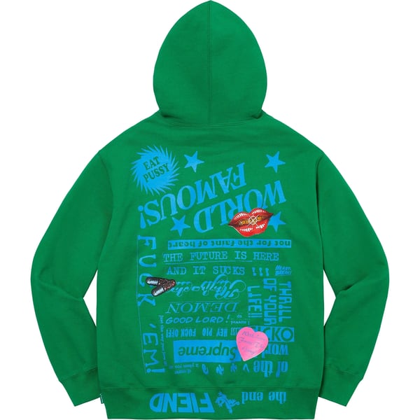Supreme Fiend Hooded Sweatshirt - Green (front)