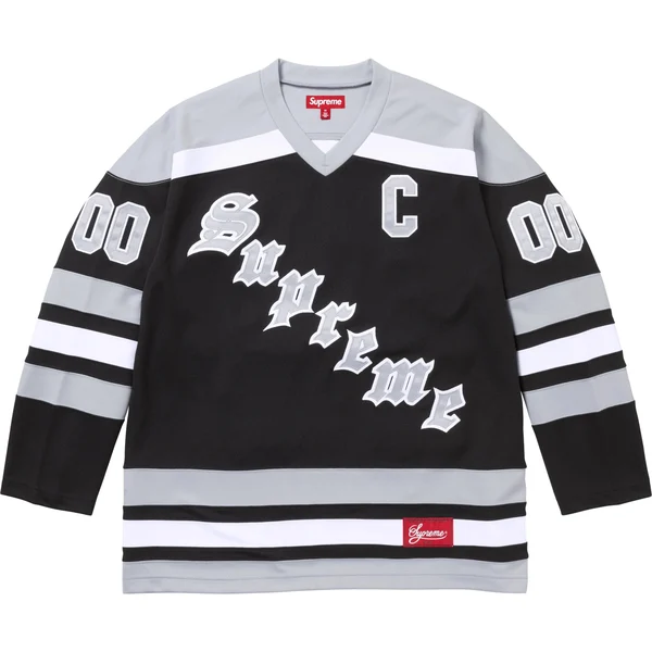 Supreme Fire &amp; Ice Hockey Jersey - Black (front)