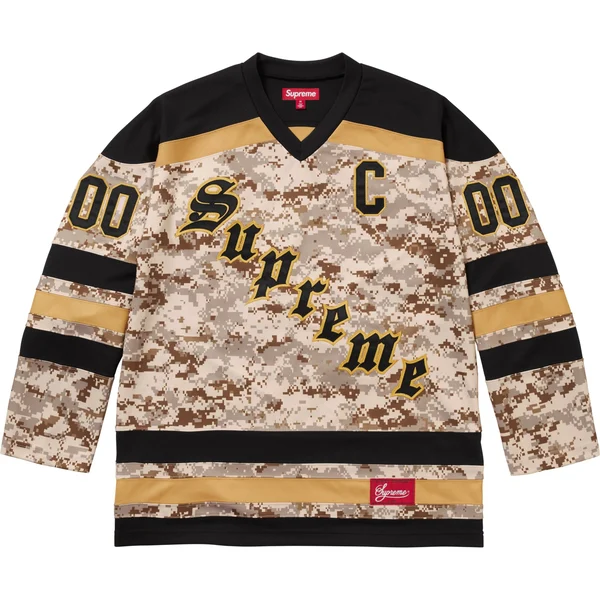 Supreme Fire &amp; Ice Hockey Jersey - Digi Camo (front)