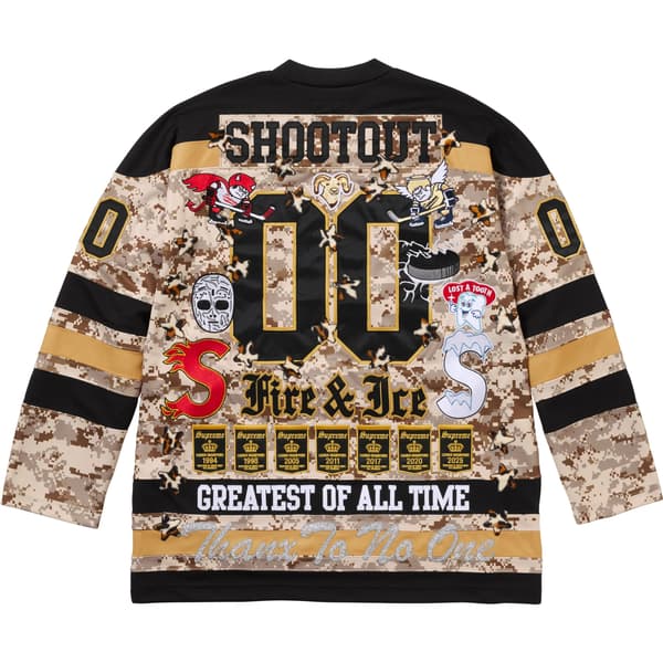 Supreme Fire &amp; Ice Hockey Jersey - Digi Camo (front)