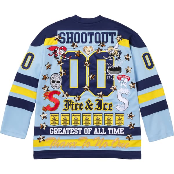 Supreme Fire &amp; Ice Hockey Jersey - Light Blue (front)