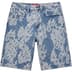 Supreme Flames Jacquard Baggy Denim Short - Washed Indigo (front)