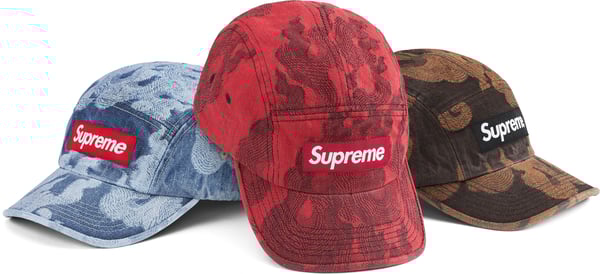 Supreme Flames Jacquard Denim Camp Cap - Product Image