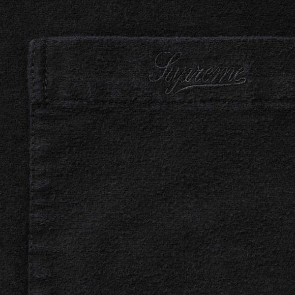 Supreme Flannel Pajama Shirt - Black (front)