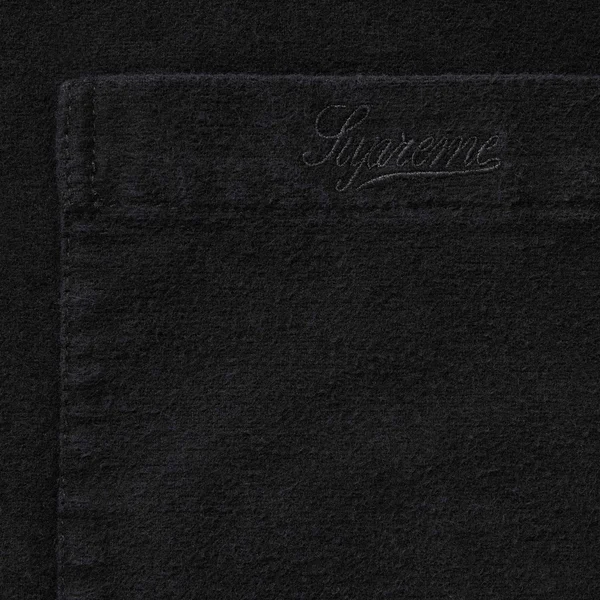 Supreme Flannel Pajama Shirt - Black (front)