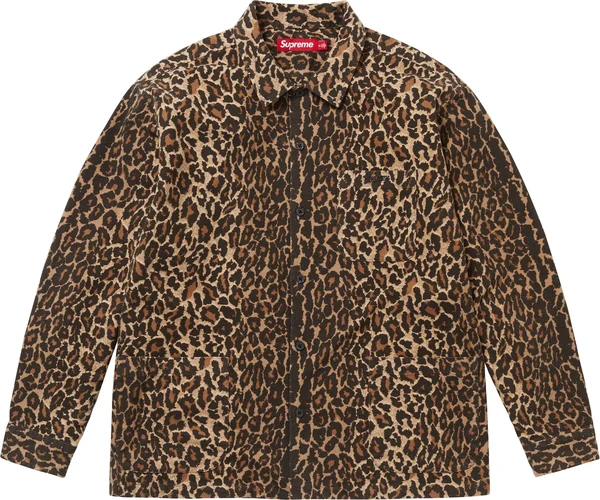 Supreme Flannel Pajama Shirt - Leopard (front)
