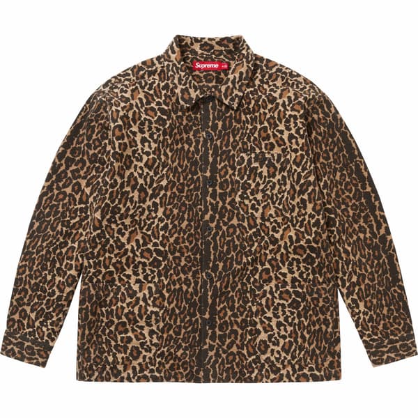 Supreme Flannel Pajama Shirt - Leopard (front)