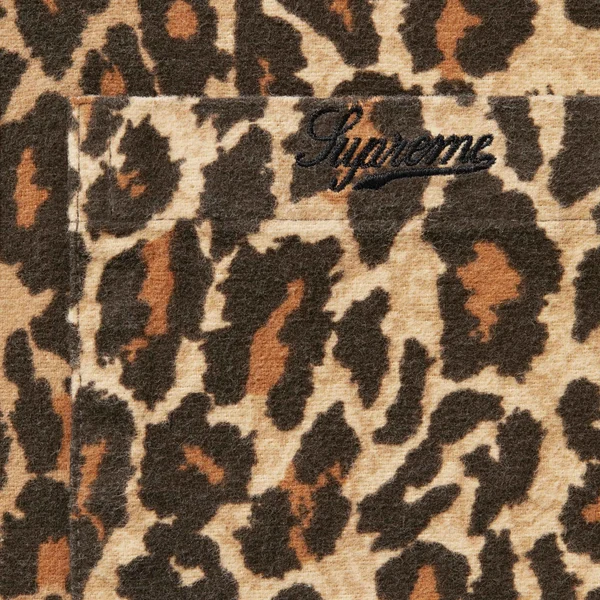 Supreme Flannel Pajama Shirt - Leopard (front)