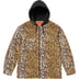 Supreme Fleece Zip Up Hooded Shirt - Brown Leopard (front)