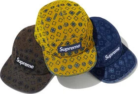 Supreme Flocked Denim Camp Cap