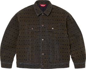 Supreme Flocked Denim Trucker Jacket Black