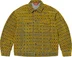 Supreme Flocked Denim Trucker Jacket - Mustard (front)