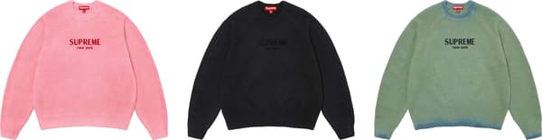 Supreme Flocked Logo Sweater - Product Image