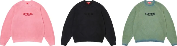 Supreme Flocked Logo Sweater - Product Image