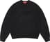 Supreme Flocked Logo Sweater - Black (front)