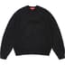 Supreme Flocked Logo Sweater - Black (front)