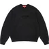 Supreme Flocked Logo Sweater - Black (front)