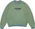 Supreme Flocked Logo Sweater - Green (front)