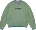 Supreme Flocked Logo Sweater - Green (front)
