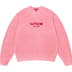 Supreme Flocked Logo Sweater - Pink (front)