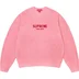 Supreme Flocked Logo Sweater - Pink (front)