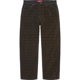 Supreme Flocked Loose Fit Jean Black