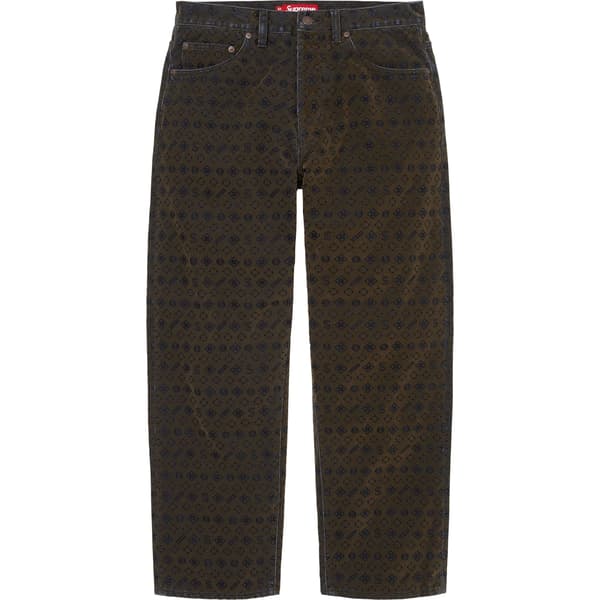 Supreme Flocked Loose Fit Jean - Black (front)