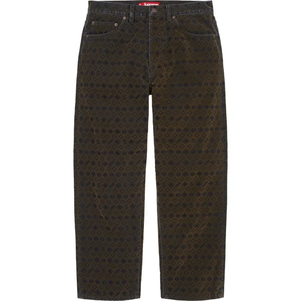 Supreme Flocked Loose Fit Jean - Black (front)