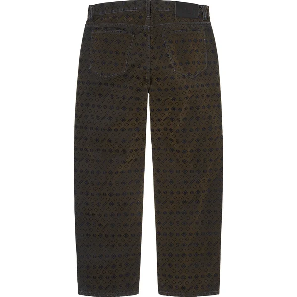 Supreme Flocked Loose Fit Jean - Black (front)