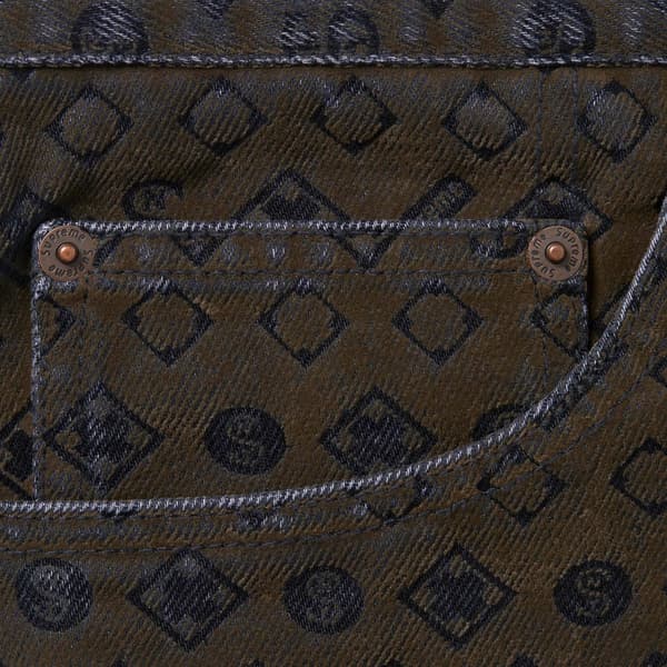 Supreme Flocked Loose Fit Jean - Black (front)