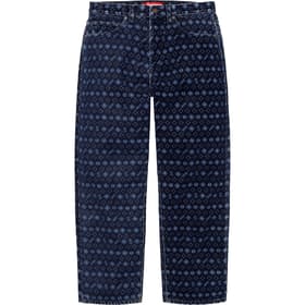 Supreme Flocked Loose Fit Jean Blue