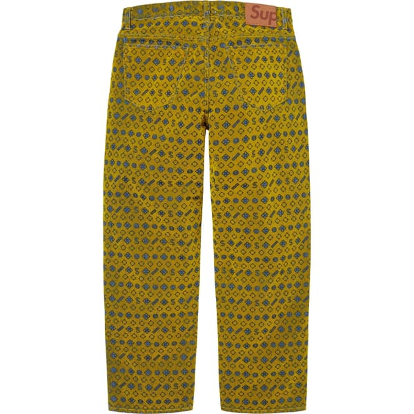 Supreme Flocked Loose Fit Jean - Mustard (front)