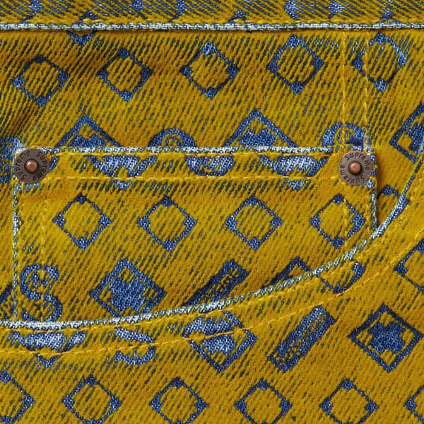 Supreme Flocked Loose Fit Jean - Mustard (front)