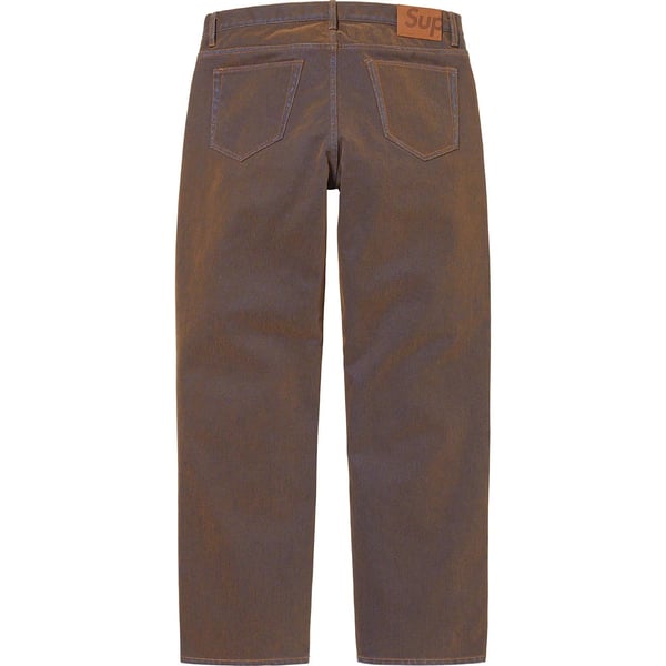 Supreme Flocked Regular Jean - Gold (front)