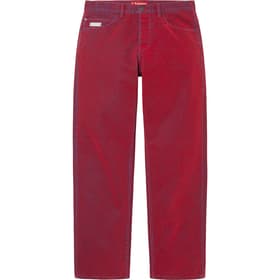 Supreme Flocked Regular Jean Red