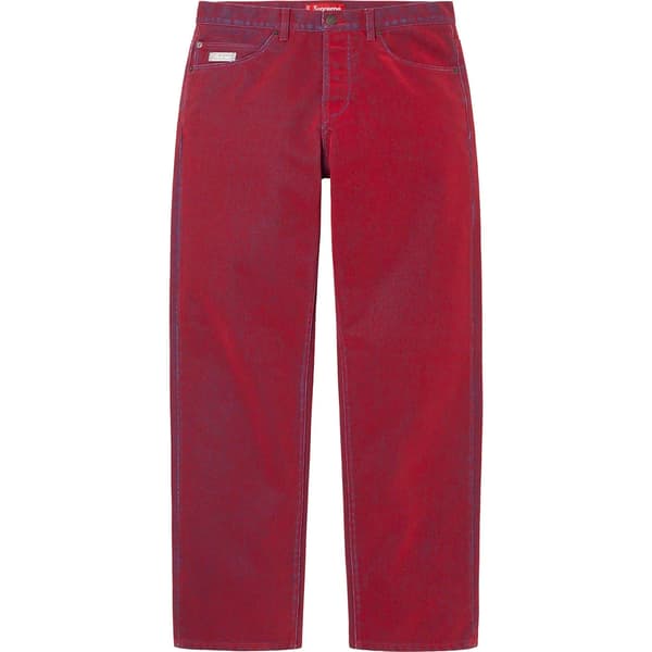 Supreme Flocked Regular Jean - Red (front)