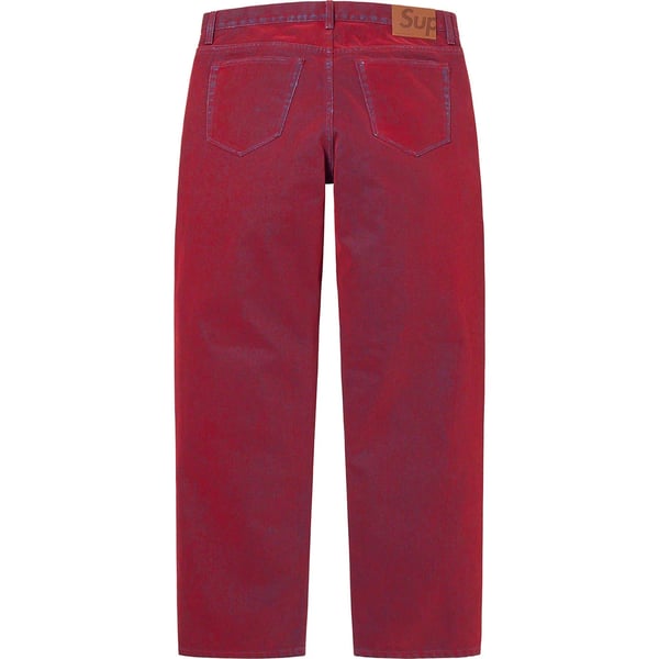 Supreme Flocked Regular Jean - Red (front)