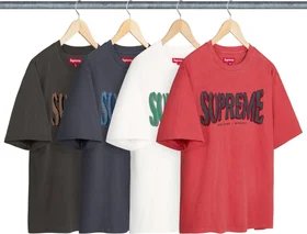 Supreme Flocked Washed S/S Top